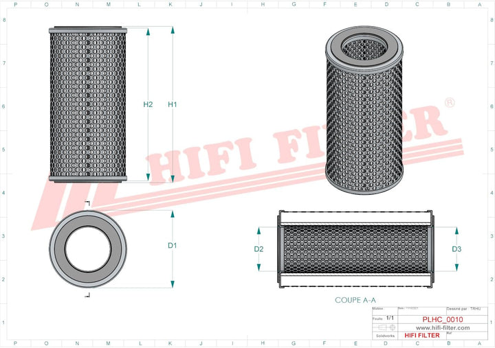 HIFI FILTER Hydraulikfilter SH 52011 kompatibel mit HY 10030, P 2.0920-11, P17-3481, HF35265