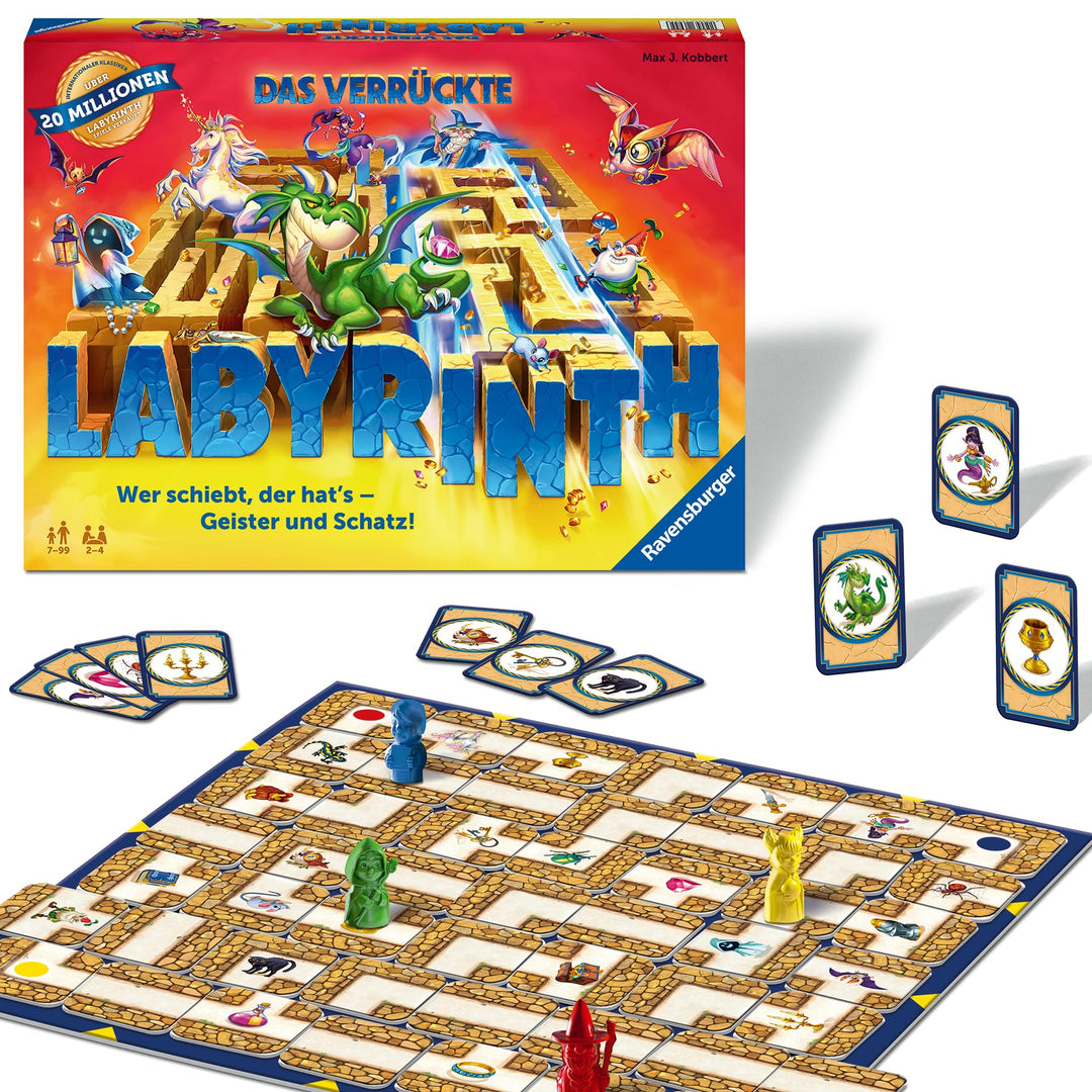 Ravensburger Familienspiel 26955 - Das verrückte Labyrinth - Gesellschaftsspiel - Spieleklassiker fü