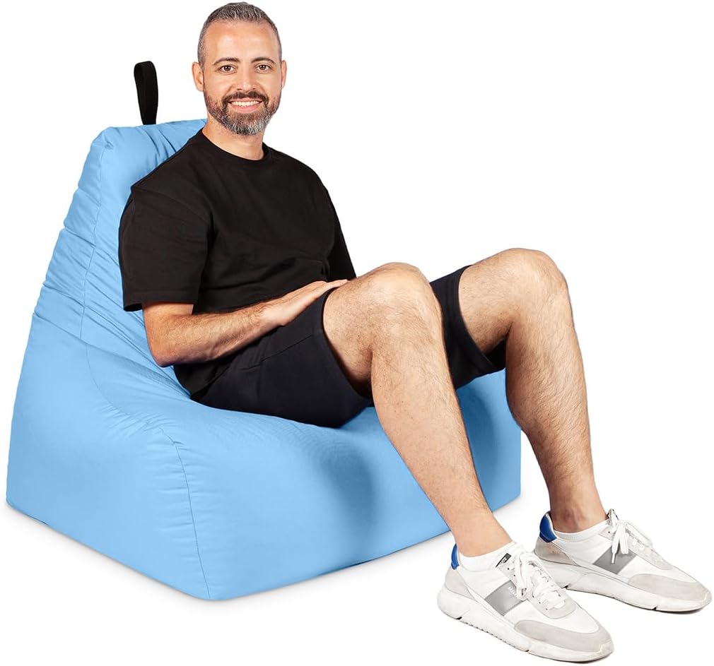 PATCH HOME Sitzsack Sitzkissen Beanbag Premium Lounge Gaming Sessel inkl. Würfel In &amp; Outdoor geeign