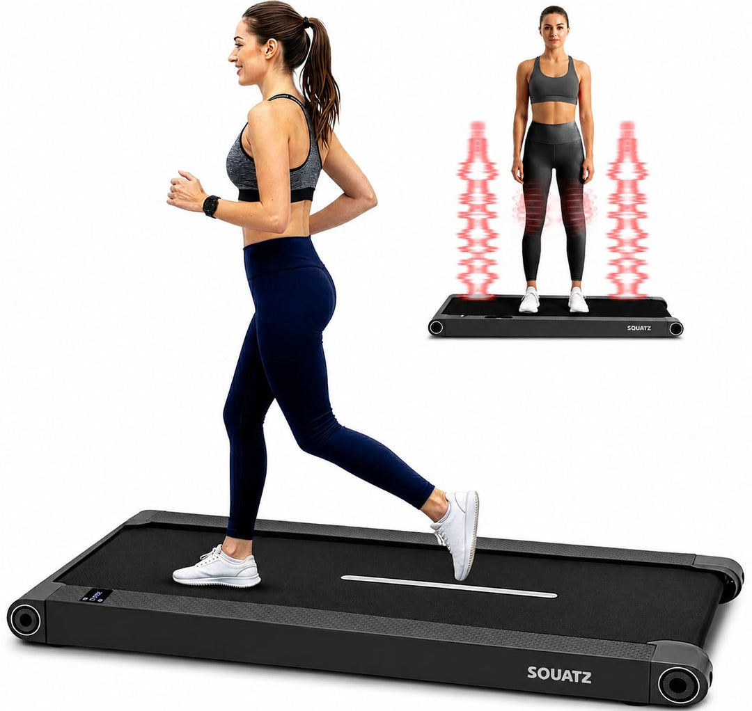 SQUATZ 2-in-1 Walking Pad Laufband, klappbar und platzsparend, ideal für Zuhause und Büro, unter Sch