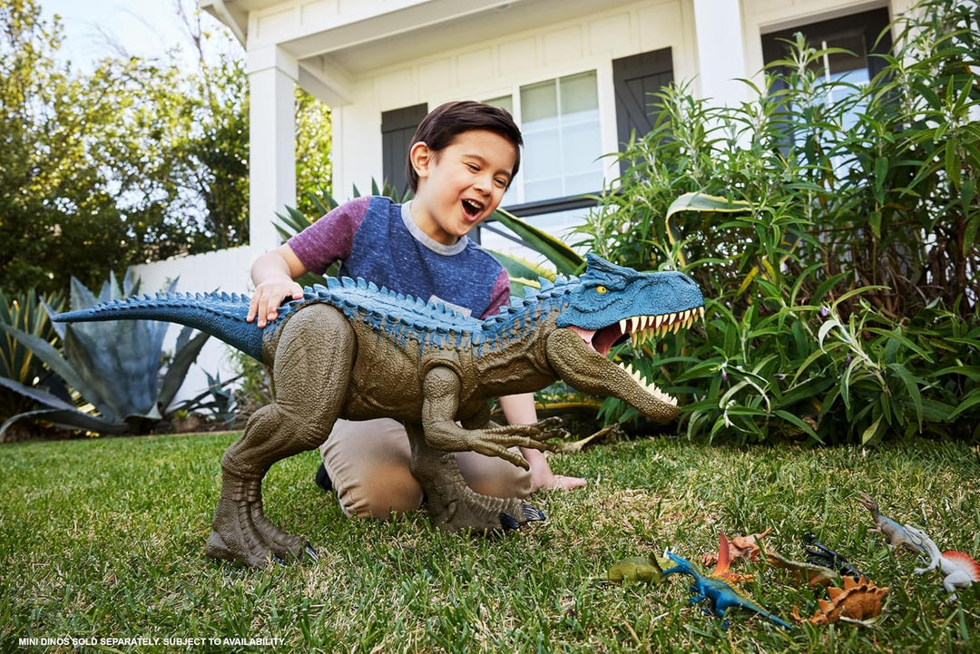 Mattel Jurassic World: Die Chaostheorie Netflix - Riesendino Allosaurus Actionfigur, extragrosser Di