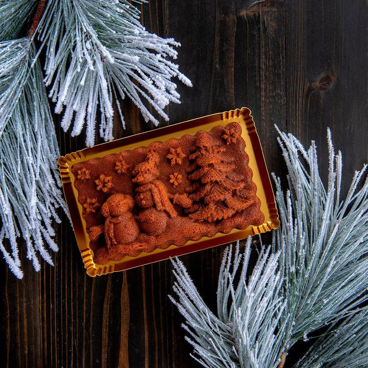 Nordic Ware Winter Wonderland Kastenform Weihnachten Gugelhupfform Aluguss Gugelhupfform mit Weihnac