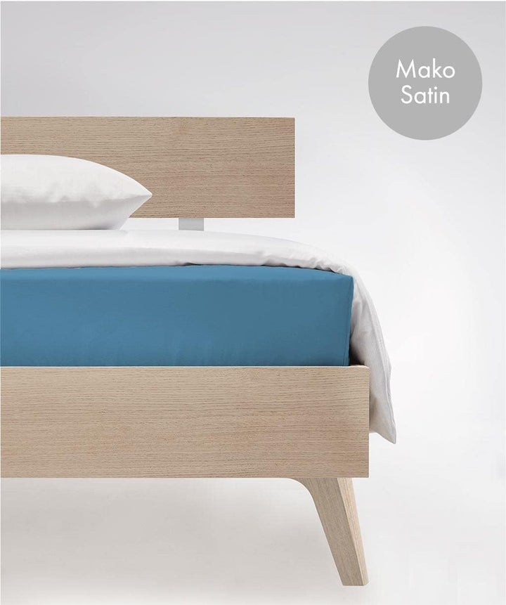 fleuresse L Uni-Colours-Bettlaken, Mako-Satin, Meeresblau, 270 x 260