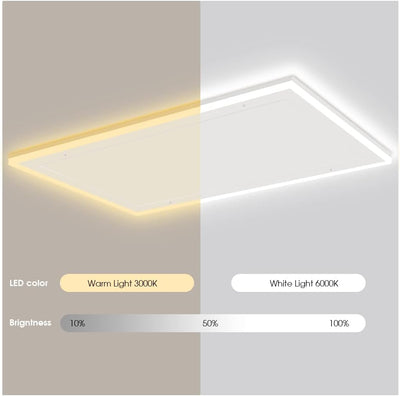 byecold Infrarotheizung mit Thermostat Deckenheizung 800W LED Beleuchtung Licht Kaltweiss/Warmweiss