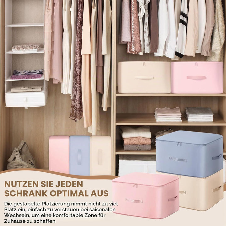 3 Stück Ultra Platzsparender Selbstkomprimierender Organizer, 52x42x60cm Aufbewahrungstasche für Bet