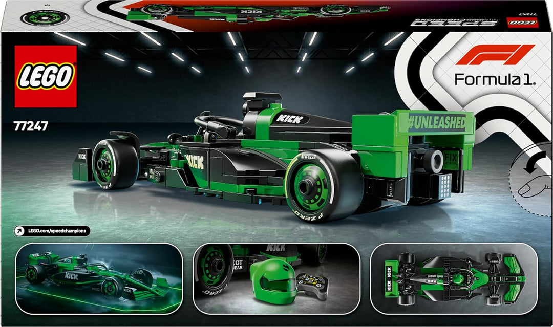 LEGO Speed Champions Kick Sauber F1 Team C44 Rennauto - Spielzeug mit Formel 1 Minifigur zum Sammeln