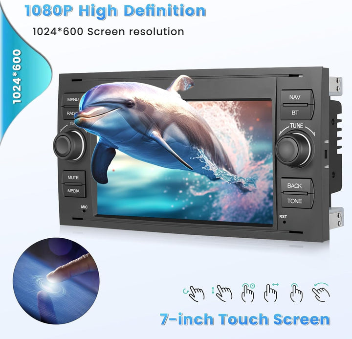 [2G+64G] Hikity Autoradio Navi Für Ford Transit Fiesta Focus Galaxy Mondeo C-Max Android Wireless Ca