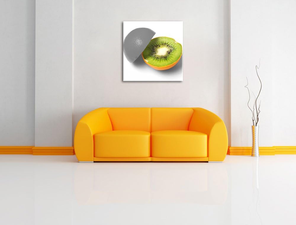 Pixxprint Orangen Kiwi Fruit Früchte Obst als Leinwandbild/Grösse: 70x70 cm/Wandbild/Kunstdruck/fert