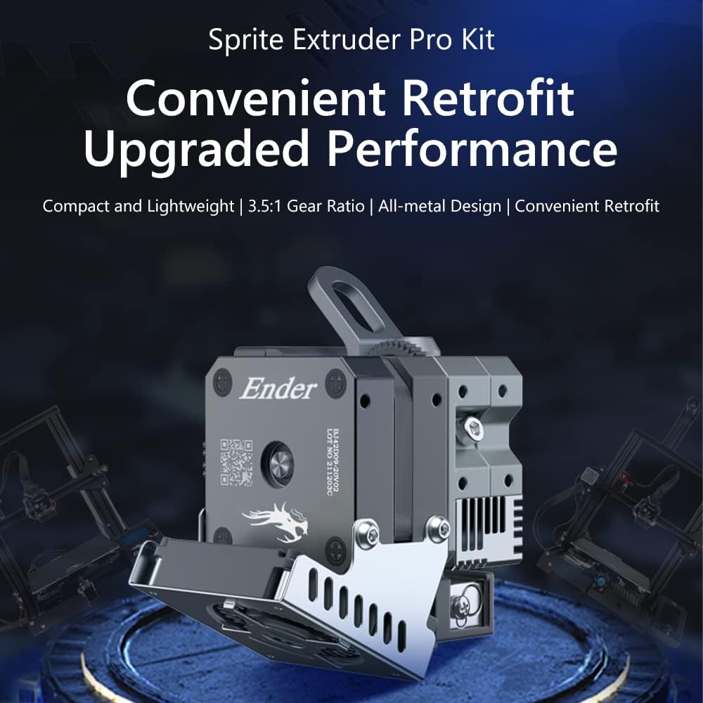 Creality 3D Offiziell Sprite Extruder Pro Kit Dual Gear Feeding Ganzmetall Design 3,5:1 Übersetzungs
