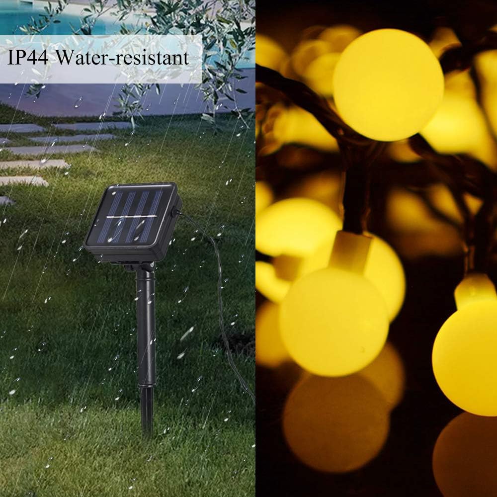 Tomshine Solar Lichterkette Aussen 50Leds, 6,9 Meter Solar Lichterkette Aussen mit 50 LED Kugel, 8 L