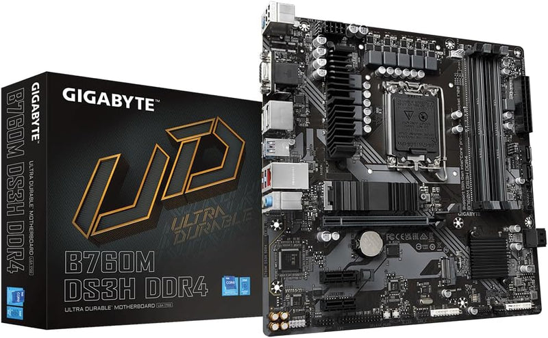Gigabyte B760M DS3H DDR4 Motherboard Intel B760 LGA 1700 Micro ATX