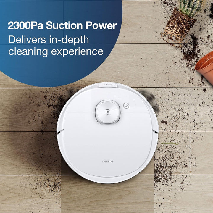 ECOVACS DEEBOT N8 Saugroboter mit Wischfunktion 2300Pa (Präzise dToF Lasernavigation, Teppicherkennu