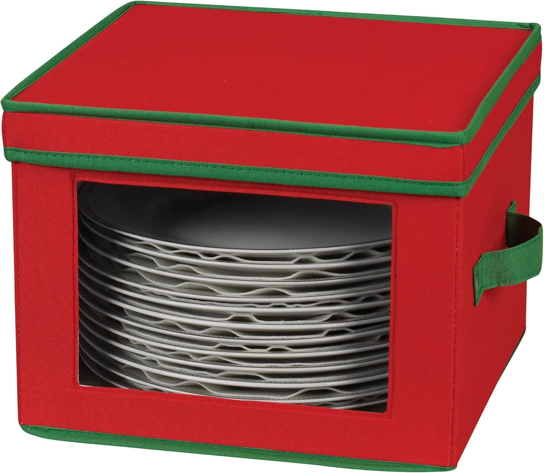 Household Essentials Aufbewahrungsbox, Polyester, rot, Einheitsgrösse Teller, Teller