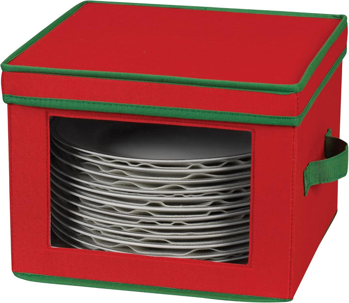 Household Essentials Aufbewahrungsbox, Polyester, rot, Einheitsgrösse Teller, Teller