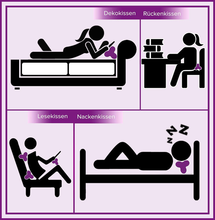 Leseknochen Nackenkissen (Mandala grün) bequem und waschbar! Handgestopft und genäht in Deutschland