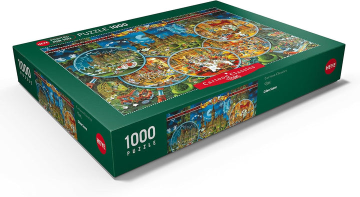 Crime Scene - Michael Ryba - Cartoon Classics - Premium 1000 Teile Puzzle - MyPuzzle Sonderkollektio