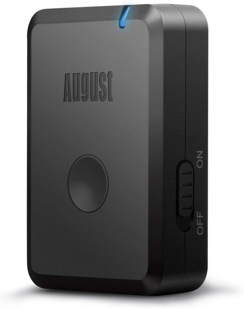 August MR250B - Bluetooth Audio aptX Low Latency Transmitter mit Akku - Audio Sender mit aptX LL für