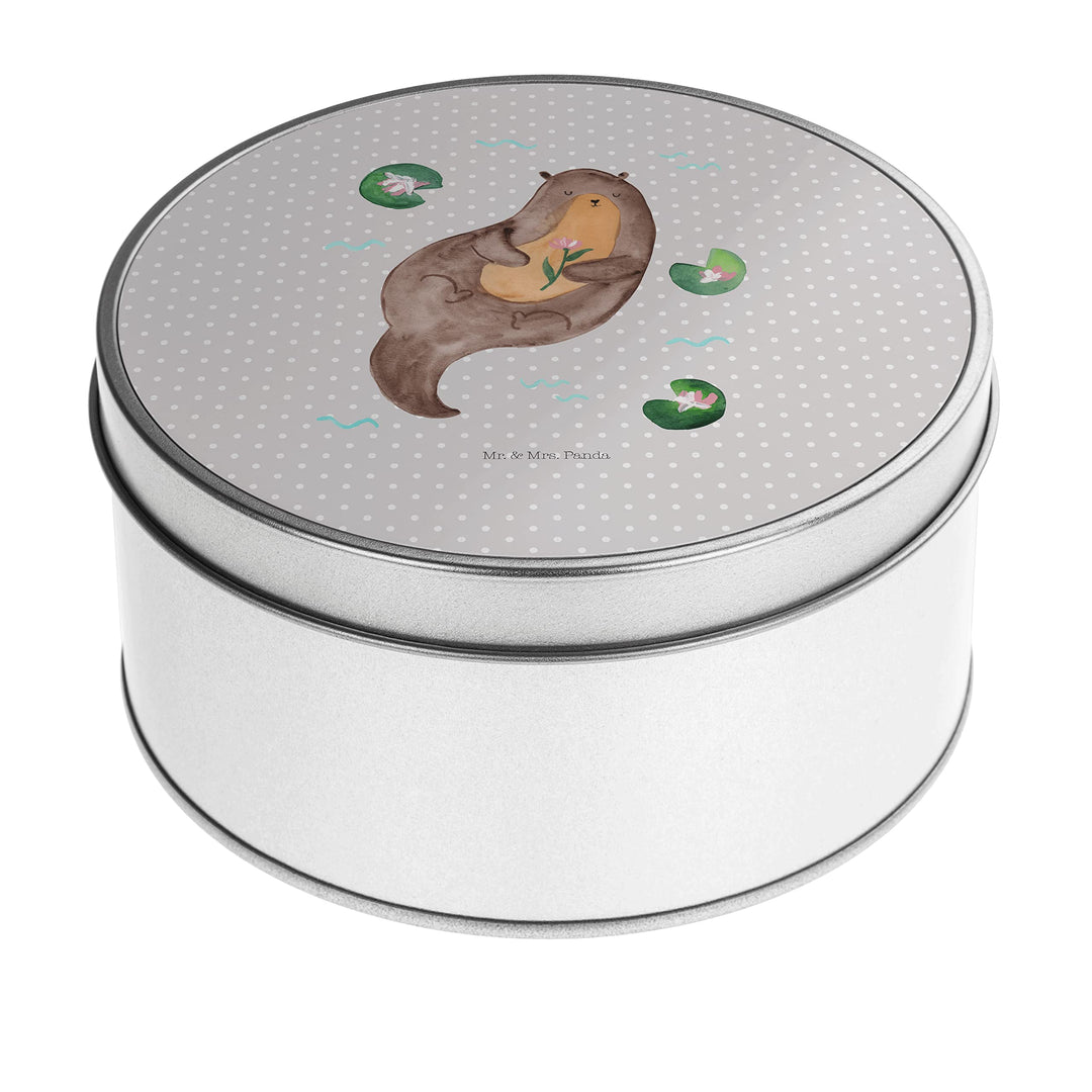 Mr. & Mrs. Panda Blechdose rund Otter Seerose - Geschenk, Seeotter, Keksdose, Otter Seeotter See Ott