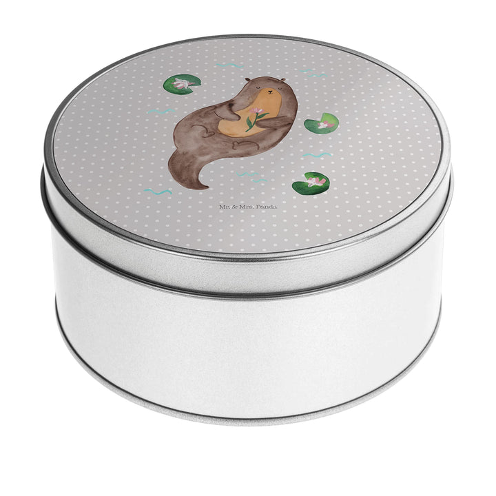Mr. & Mrs. Panda Blechdose rund Otter Seerose - Geschenk, Seeotter, Keksdose, Otter Seeotter See Ott