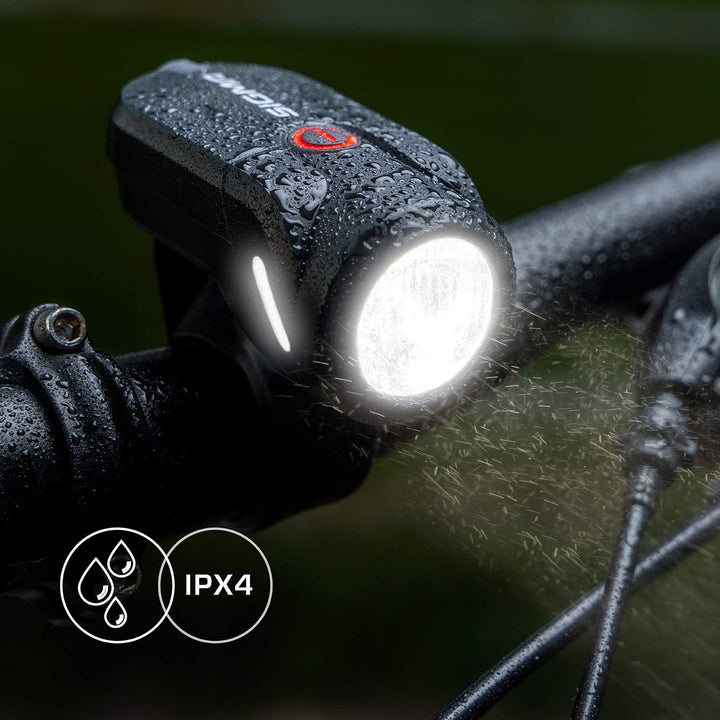 SIGMA SPORT - Aura 35 | LED Fahrradlicht 35 Lux | StVZO zugelassenes, akkubetriebenes Vorderlicht Si