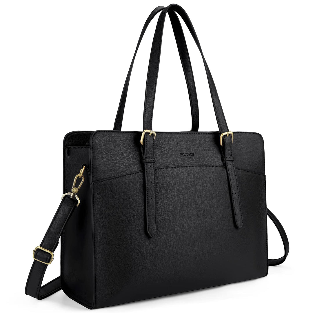 ECOSUSI Laptop Handtasche Damen Laptoptasche 15,6 Zoll Schultertaschen Shopper Damen Gross Aktentasc