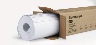 Legamaster 7-156000 Flipchart-Papier, 5 Blöcke mit je 20 Blatt, blanko, Blanko