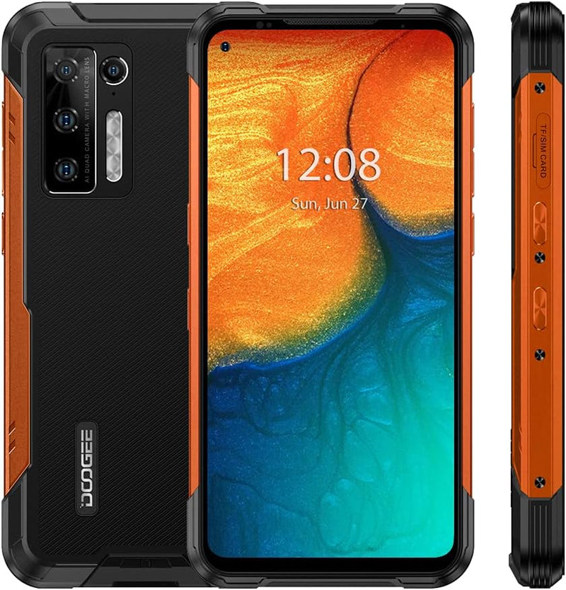 DOOGEE Smartphone Ohne Vertrag S97 PRO, 40m Laser-Entfernungsmesser, Helio G95 8GB+128GB, Android 11