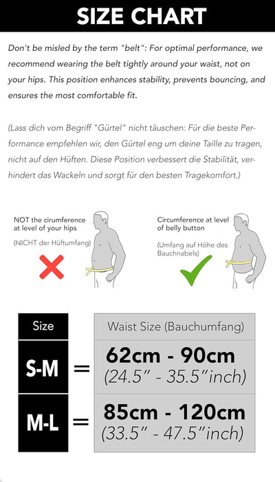 Fitgriff® Laufgürtel für Handy - Lauftasche Jogging, Hüfttasche, Sportgürtel, Running Belt zum Jogge