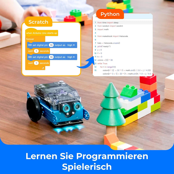 Makeblock mBot 2 Programmierbarer Roboter Kompatibel mit Scratch Python Codierungsroboter für Kinder