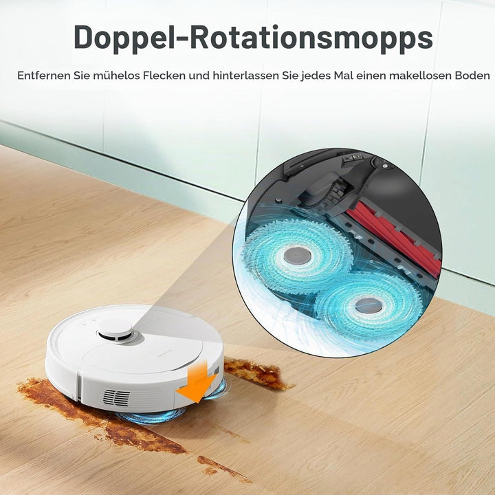 RUKHOOL Zubehör für Roborock Q Revo Zubehörset Saugroboter Ersatzteile mit 4 * Staubbeutel 4 * Mopp