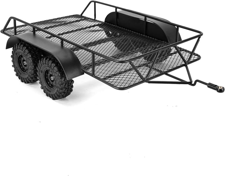 INJORA RC Anhänger zum Ziehen Hinter dem Auto - Metall Haken Anhänger Montieren für 1/18 RC Crawler