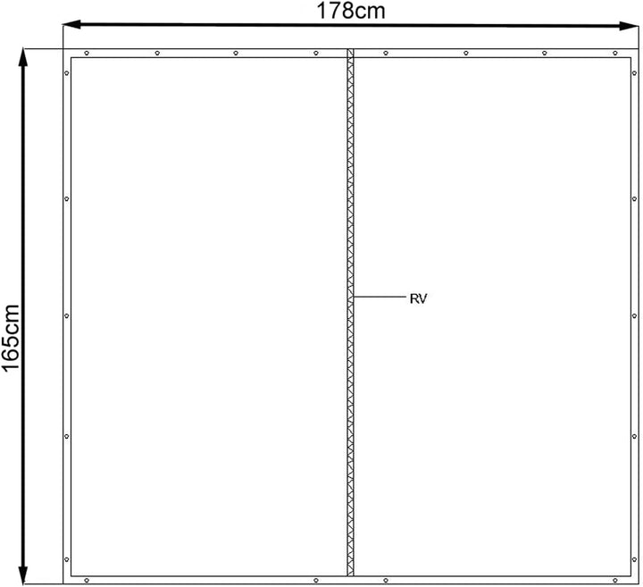 QUICK STAR Wetterschutzwand PVC transparent 174x162cm für Kaminholzunterstand XXL 185x70x185cm