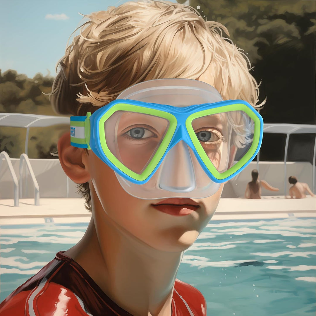 ZABERT Prämie Kinder Taucherbrille,Kinder Schwimmbrille für 2-14 Jahre Jungen Mädchen, bequem elasti