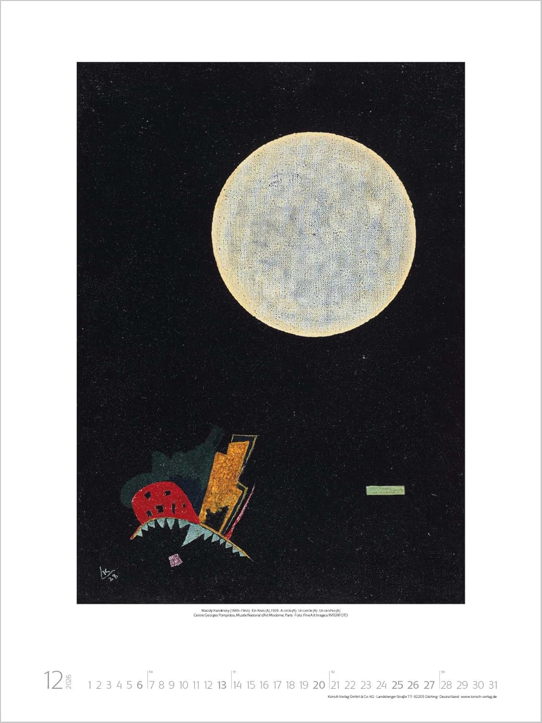 Bauhaus 2026: Grosser Kunstkalender. Hochwertiger Wandkalender mit Meisterwerken des Bauhaus Stils.