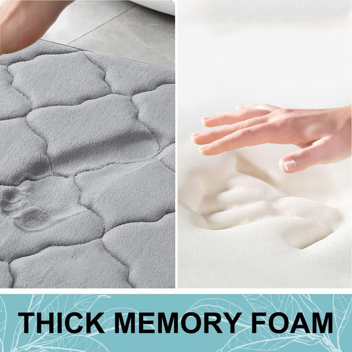 Homaxy Memory Foam Badezimmerteppich rutschfest Badematte Weich Badteppich Saugfähige Badvorleger Wa