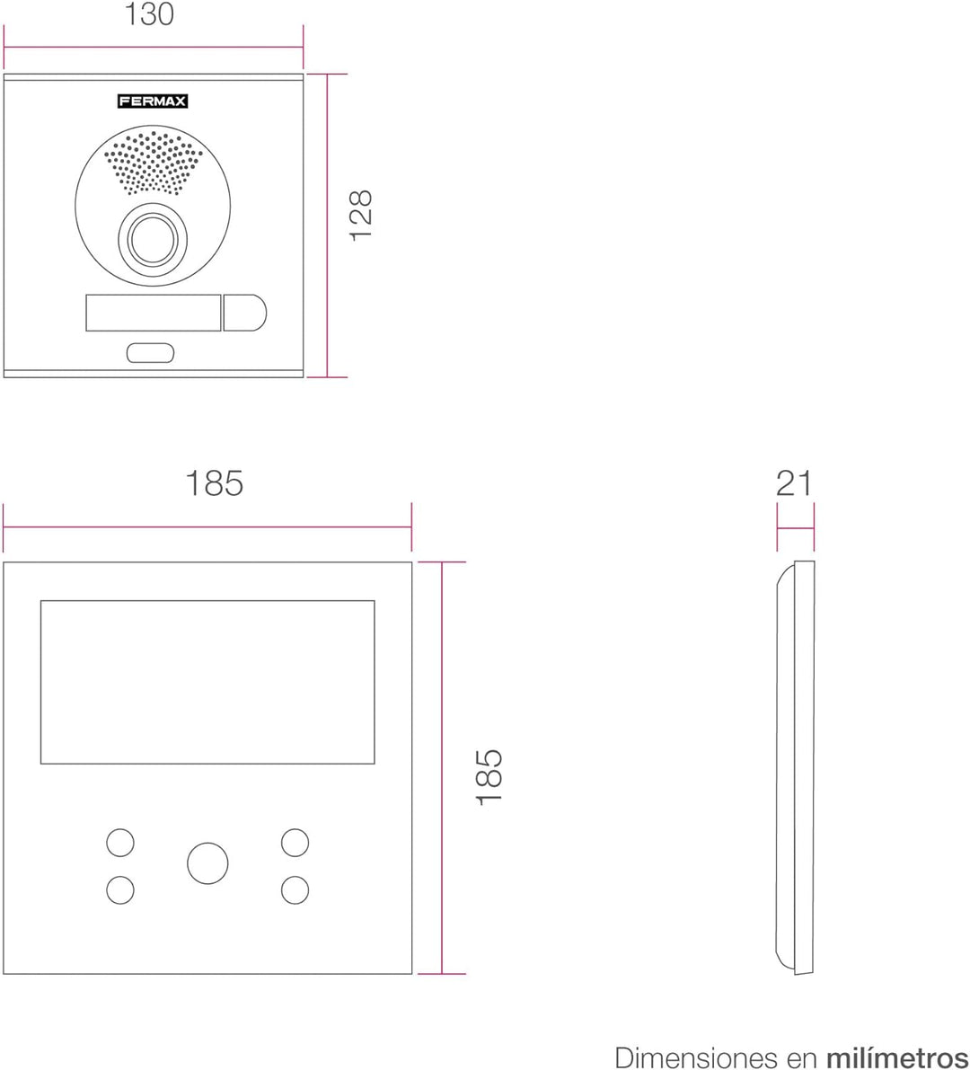 Video-Türsprechanlage FERMAX 9471 VEO-XL WiFi DUOX PLUScolor 1 Linie