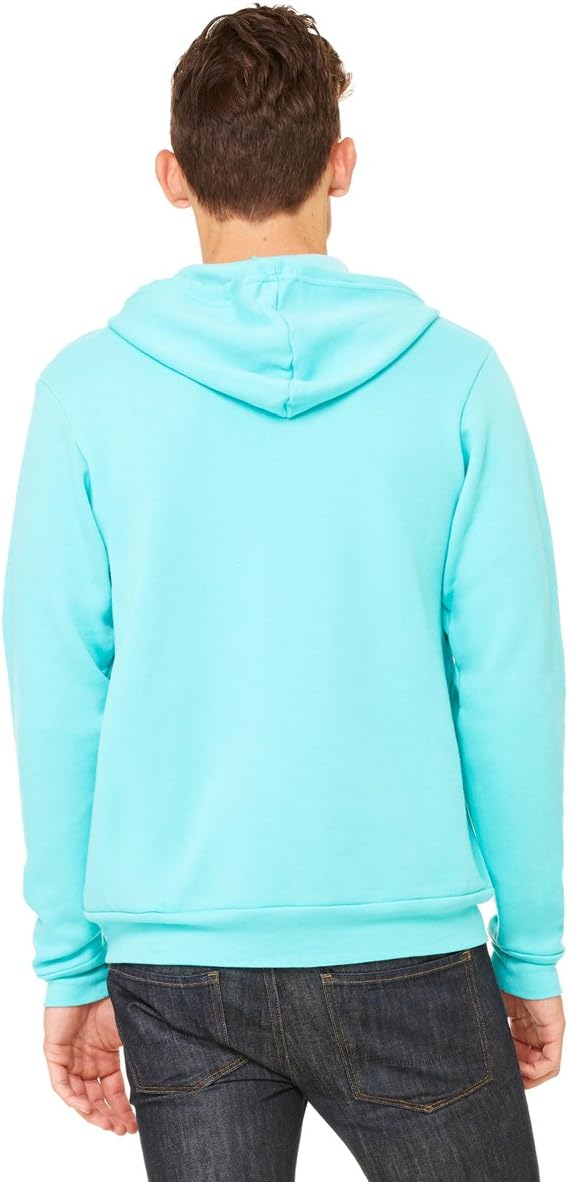 Bella 3739 Unisex Fleece Fleece Full Zip Hoodie M Teal, M Teal