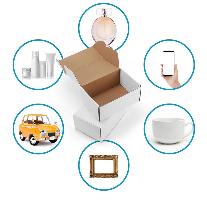 HORLIMER 25 Stück Versandkarton Klein Karton Box, 153x102x76mm Verpackungskartons mit Deckel für War