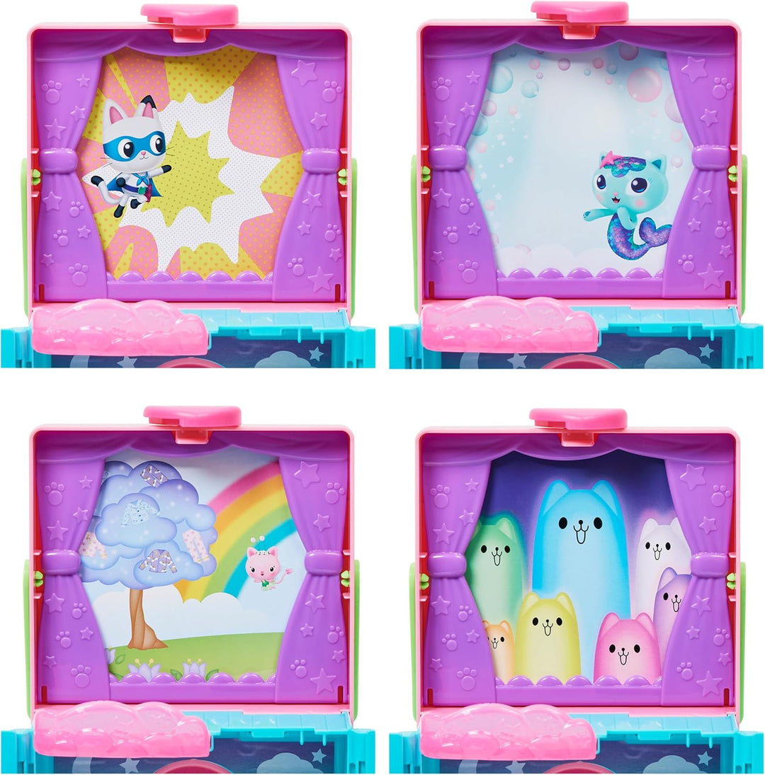 Gabby‘s Dollhouse, Rainbow Closet, tragbares Regenbogen Kleiderschrank Spielset mit Gabby Figur, 4 B