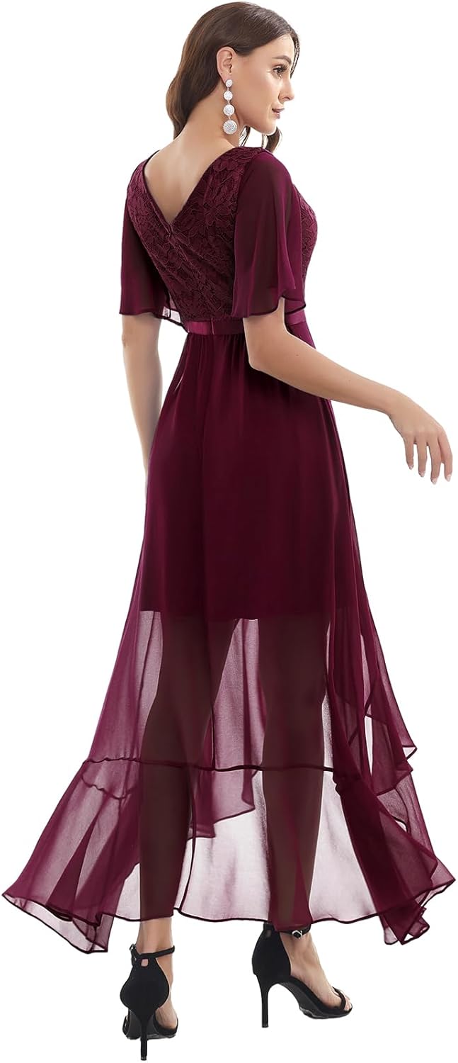 Gardenwed Damen Spitzen Abendkleid Elegant Cocktailkleid Ballkleid Brautjungfernkleider für Hochzeit
