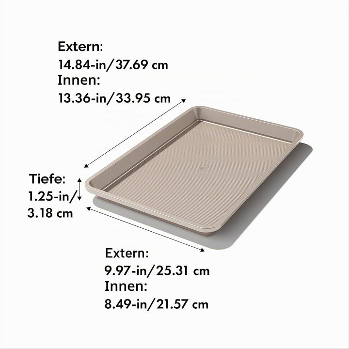 OXO Good Grips Pro Ofen Antihaftbeschichtung Tablett, Gold Ofenblech, Ofenblech