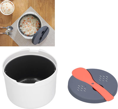 Haushalts-Mikrowellen-Reiskocher, 2-lagiger Reisdampfer, Hochtemperaturbeständiger Dampftopf, Reisko