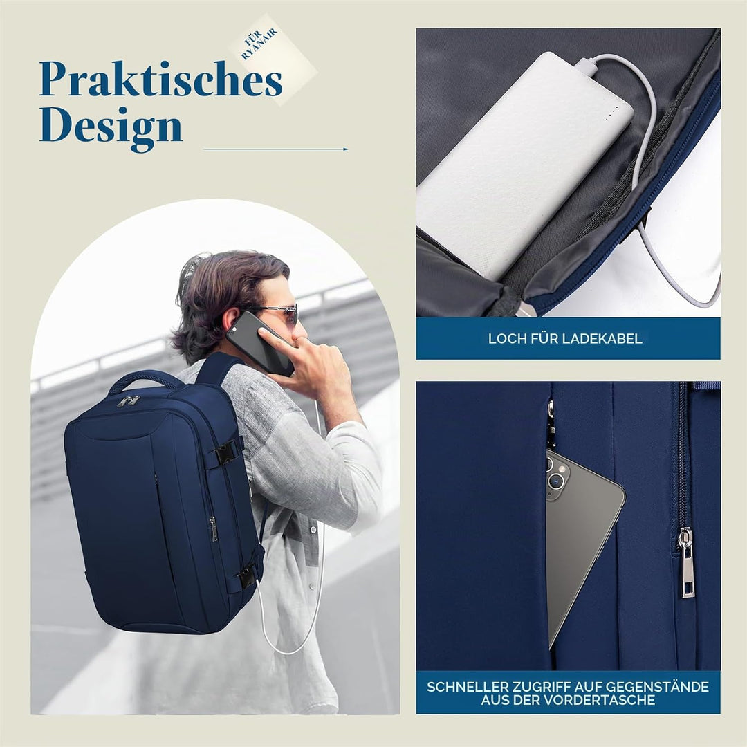 Lossga Für Ryanair Handgepäck 40x20x25 Handgepäck Rucksack Reiserucksack Flugzeug Rucksack 40x20x25