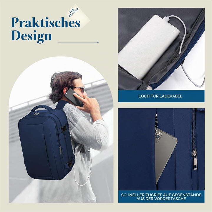Lossga Für Ryanair Handgepäck 40x20x25 Handgepäck Rucksack Reiserucksack Flugzeug Rucksack 40x20x25