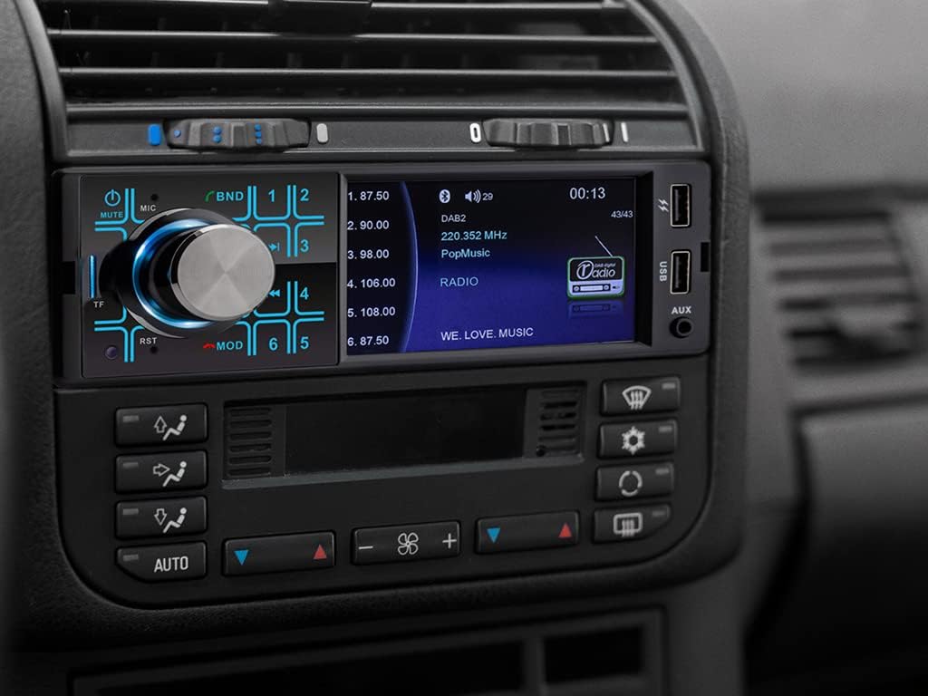 Caliber Autoradio - Auto Radio mit Bluetooth - Aux In - DAB - DAB Plus - FM - SD - USB - 4 Zoll Anze