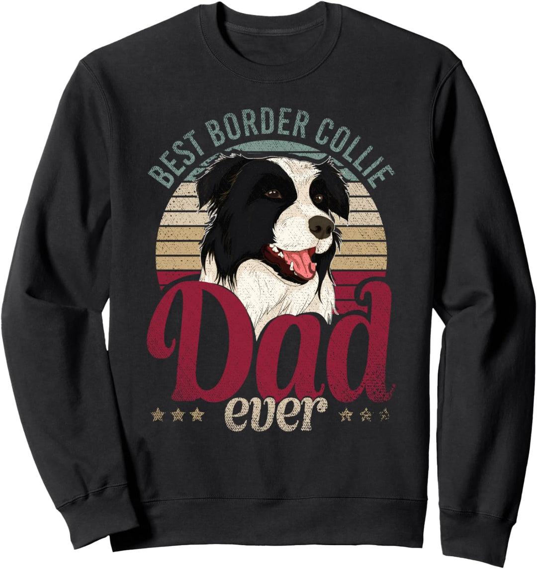 Bester Border Collie Papa aller Zeiten Vatertag Hunde Sweatshirt