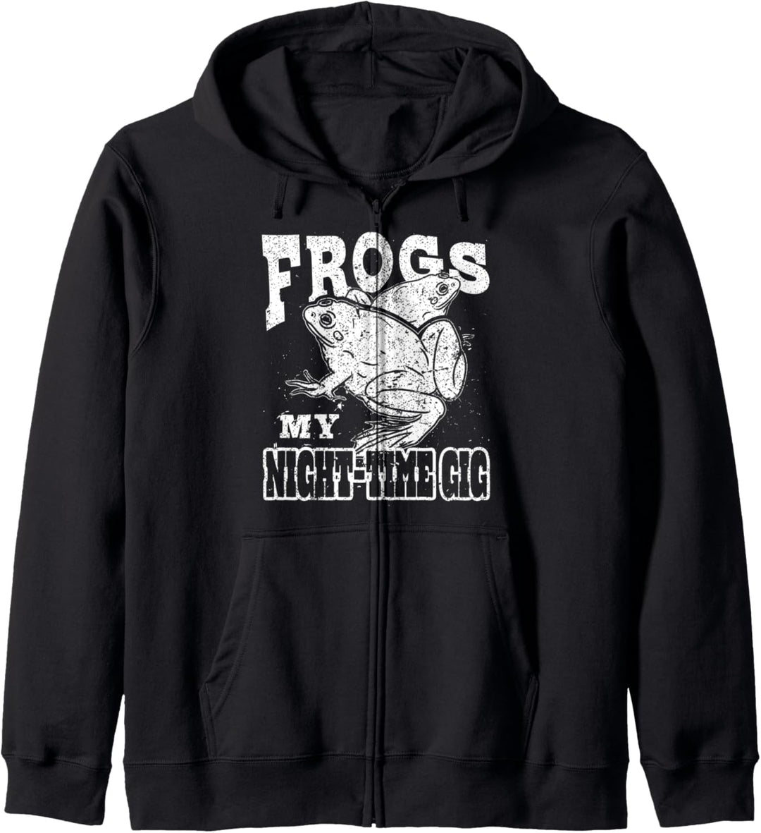 Frösche Mein nächtliches Gig Frosch Jagd Jäger Geschenk Kapuzenjacke