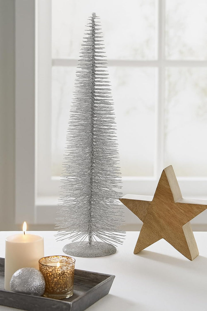 Weihnachtsbaum mit Glitter Tannenbaum Pyramidenbaum Christbaum Dekobaum Metallbaum Drahtbaum Kunstba