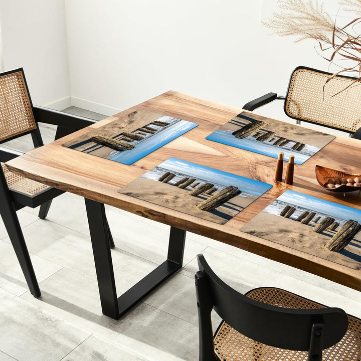 KitchenYeah© Platzsets Abwaschbar 6-Teilig 45x30 cm Tischsets Platzdeckchen rutschfeste Platzset Unt