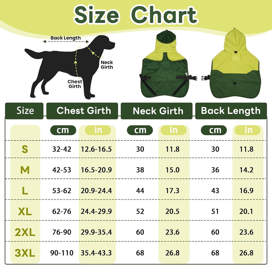 Regenjacke Hund, Wasserdicht Hundejacke Regenjacke Verstellbarer Hunde Regenschutz Hunde-Cape-Regenm